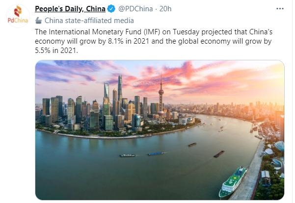 پیش بینی صندوق بین المللی پول از رشد اقتصادی 8.1 درصدی چین در سال 2021_fororder_0127