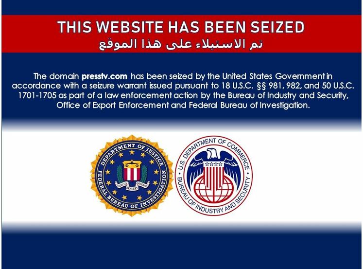 مسدود شدن دامنه چندین وب سایت ایرانی توسط وزارت دادگستری ایالات متحده_fororder_presstv.JPG