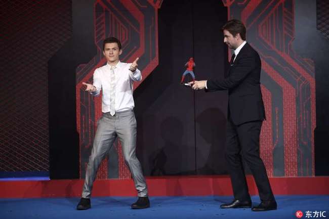 English actor Tom Holland attends a media event of "Spider-Man: Homecoming" in Beijing. [Photo: dfic]