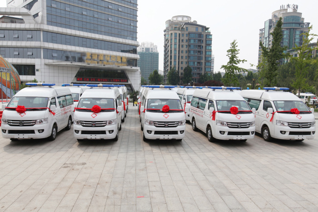 210 ambulances donated by the society in 2017 are about to provide services in five provinces and regions. [Photo: from China Plus]