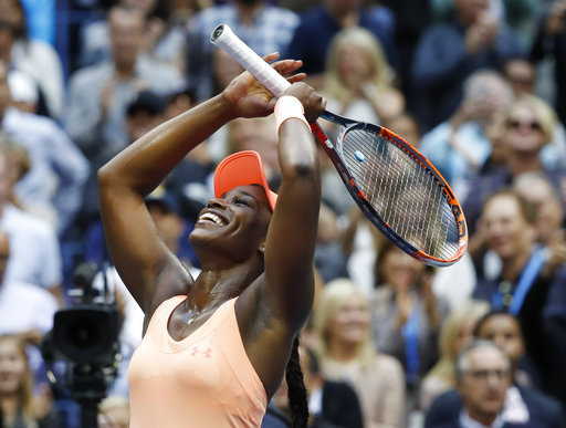 Sloane Stephens reacts after beating Madison Keys in the women's singles final of the U.S. Open tennis tournament on Sept. 9, 2017, in New York. [Photo: AP/Adam Hunger]