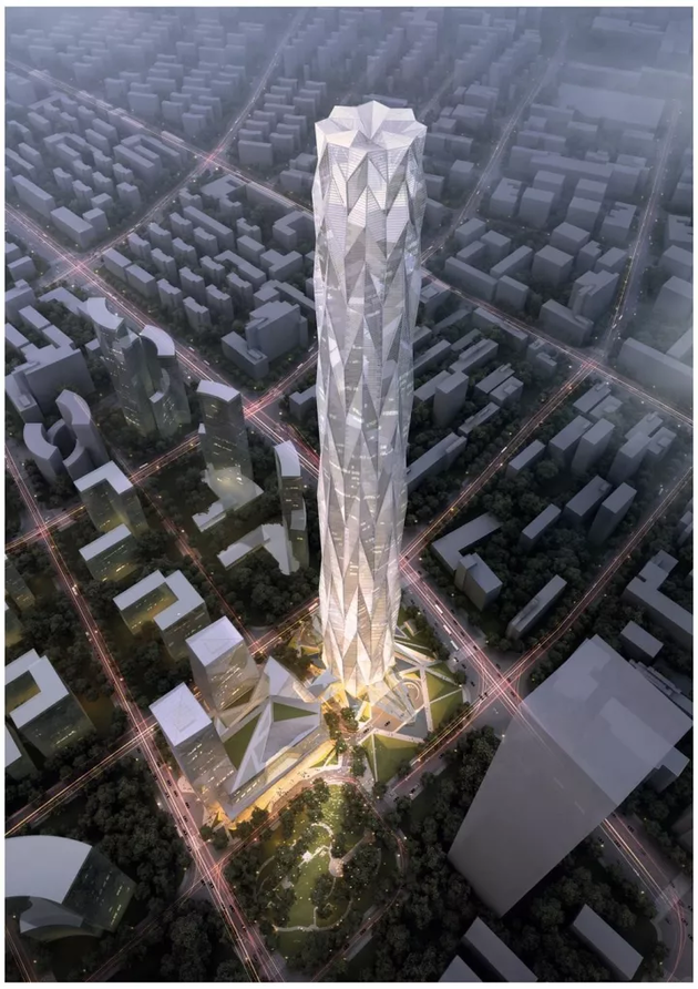 Construction work on the 677-meter-high building is expected to be completed by 2018. [Photo: huanqiu.com]