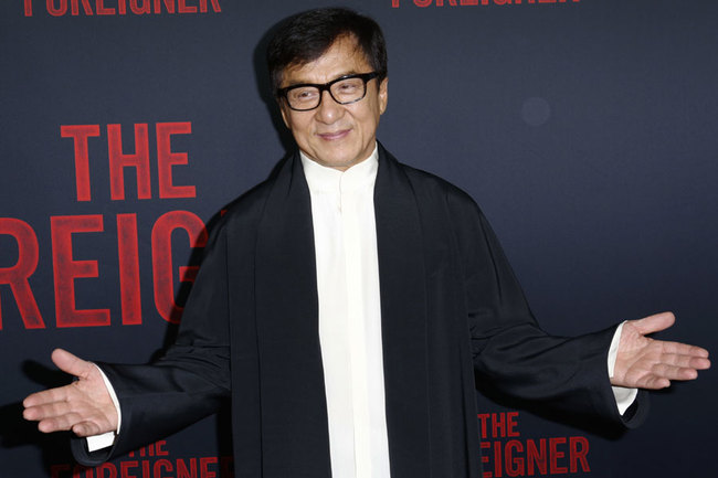 Jackie Chan arrives at the LA Premiere of "The Foreigner" at the ArcLight Hollywood on Thursday, Oct. 5, 2017, in Los Angeles. [Photo: AP/Willy Sanjuan]