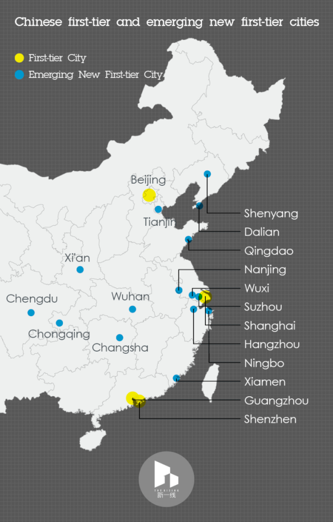 The cities of Chengdu, Hangzhou, Wuhan, Tianjin, Nanjing, Chongqing, Xi'an, Changsha, Qingdao, Shenyang, Dalian, Xiamen, Suzhou, Ningbo, and Wuxi have joined the "first-tier" cities in China, being elevated to the ranks of Beijing, Shanghai, Guangzhou and Shenzhen, according to research by The Rising Lab, the big data project of Yicai Media Group, owner of Yicai Global. [File Photo: yicaiglobal.com]