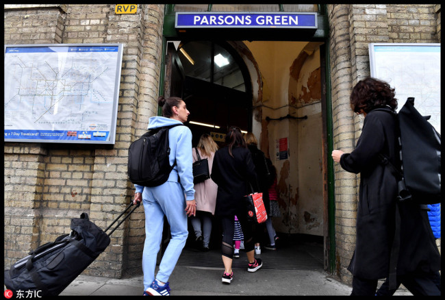 Parsons Green Tube station in London. [File Photo: IC]