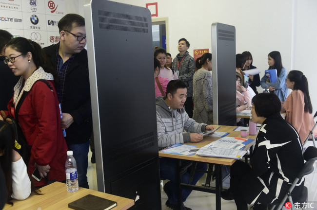 Recruitment of college graduates in Tianjin. [File photo: IC ]
