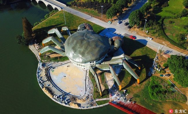 苏州现巨型大闸蟹建筑 Crab ecological pavilion to open 