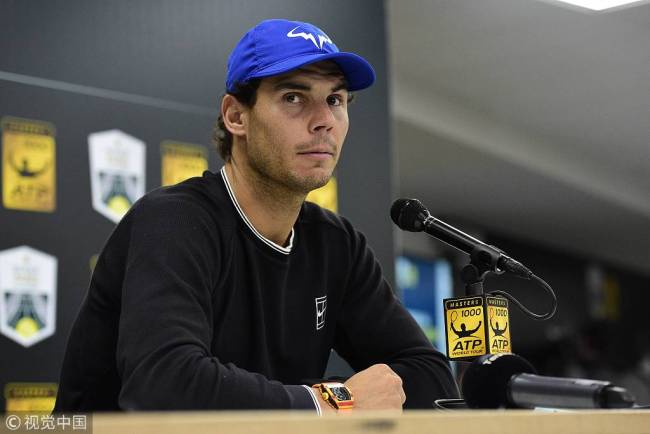 World No. 1 Rafael Nadal has announced his withdrawal from the Paris Masters due to knee injury. [Photo: VCG]