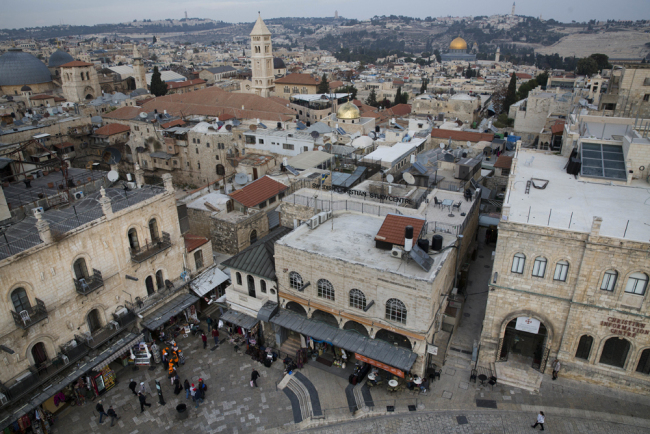 A view of Jerusalem's old city is seen Tuesday, December 5, 2017. U.S. officials have said that President Trump may recognize Jerusalem as Israel's capital this week. Trump's point-man on the Middle East, son-in-law Jared Kushner, later says the president hasn't decided yet what steps to take. [Photo: AP/Oded Balilty]