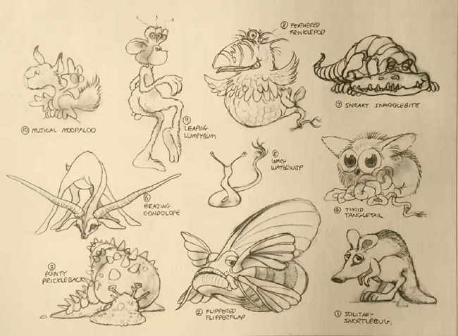 Sketch by Graeme Base.[Picture: Courtesy of the Australian Embassy to China]