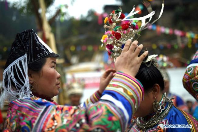 贵州侗族人欢庆侗年 Dong people celebrate traditional New Year festival in Guizhou