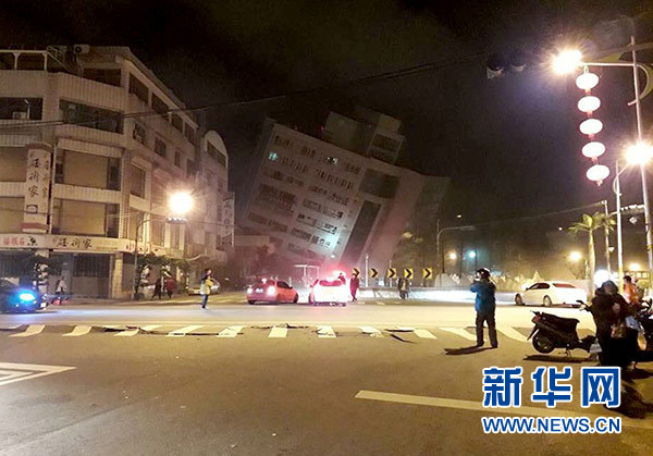 Street after earthquake in Hualien [Photo: Xinhua]