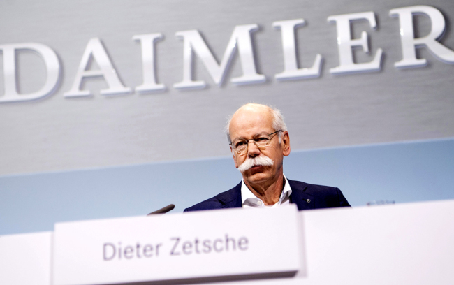 Daimler CEO Dieter Zetsche attends the company's annual news conference in Stuttgart, Germany, on February 1, 2018. [Photo: AP]