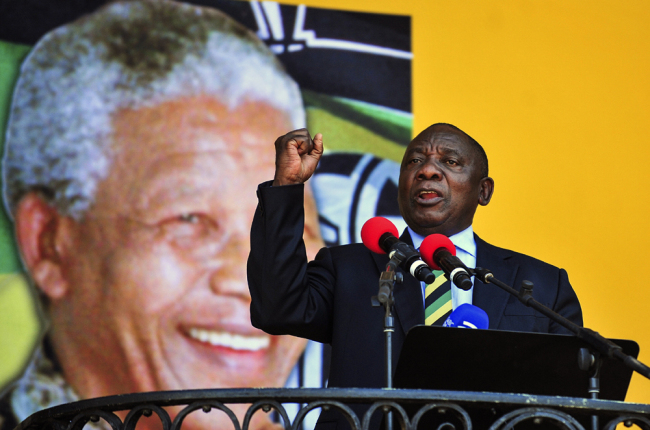 South African Deputy President and African National Congress party President Cyril Ramaphosa, delivers a speech at the Grand Parade in Cape Town, South Africa, Sunday, Feb. 11, 2018 in celebration of Nelson Mandela's Centenary on the 28th anniversary of Mandela's release from prison. [File photo: AP]