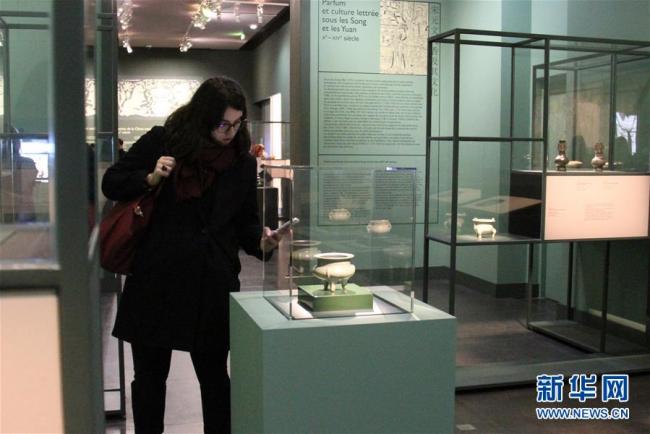 The exhibition "Perfumes of China" opens at the Cernuschi Museum in Paris on March 9, 2018. [Photo: Xinhua]