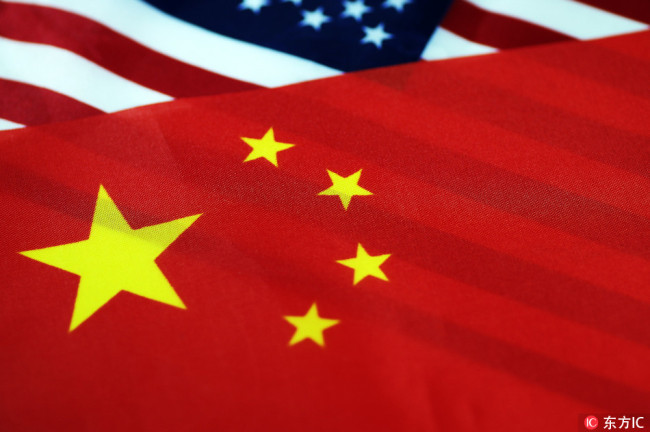 National flags of China and the U.S. [File photo: IC]
