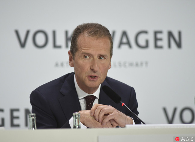 Herbert Diess, CEO of the Volkswagen brand. [Photo: IC]