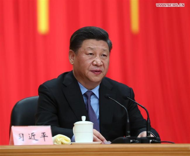 Chinese President Xi Jinping, also general secretary of the Communist Party of China Central Committee and chairman of the Central Military Commission, delivers a speech at a gathering celebrating the 30th anniversary of the founding of Hainan Province and the Hainan Special Economic Zone in south China's Hainan Province, April 13, 2018. [Photo: Xinhua]