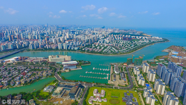 An aerial view of Haikou, capital of Hainan Province [File photo: VCG]