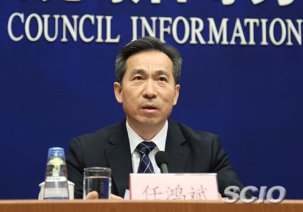 China's Assistant Minister of Commerce Ren Hongbin speaks at a press briefing in Beijing on May 24th, 2018. [Photo: scio.gov.cn]