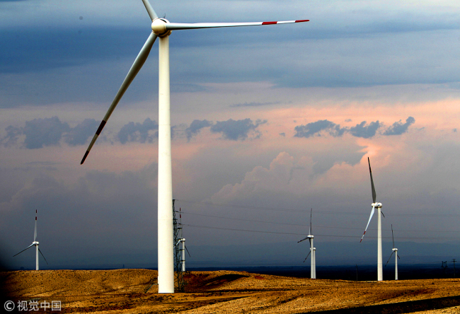 Goldwind's wind turbines at a wind farm in  northwest China's Xinjiang Uygur Autonomous Region. [File photo: VCG]