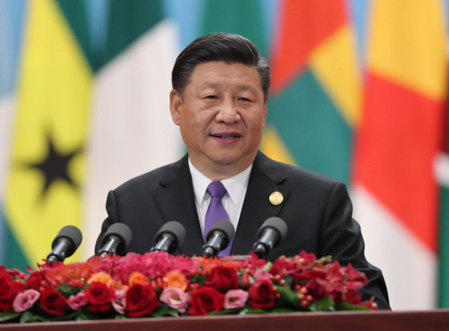 Chinese President Xi Jinping delivers a keynote speech at the opening ceremony of the 2018 Beijing Summit of the Forum on China-Africa Cooperation on September 3, 2018. [Photo: Xinhua]