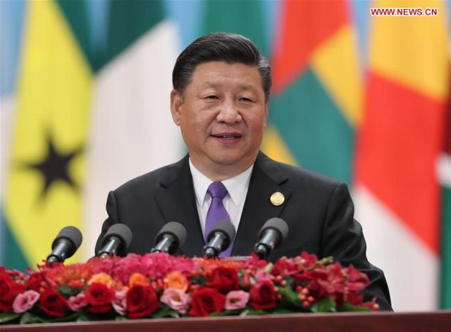 Chinese President Xi Jinping delivers a keynote speech titled "Work Together for Common Development and a Shared Future" at the opening ceremony of the Beijing Summit of the Forum on China-Africa Cooperation (FOCAC) at the Great Hall of the People in Beijing, capital of China, Sept. 3, 2018. The FOCAC Beijing Summit opened here on Monday. [Photo: Xinhua/Huang Jingwen]