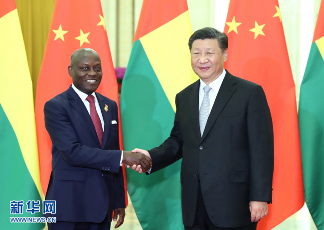 Chinese President Xi Jinping meets with Guinea-Bissau's President Jose Mario Vaz in Beijing on Wednesday, September 05, 2018. [Photo: Xinhua]