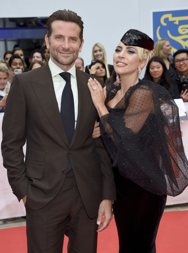 Bradley Cooper, left, and Lady Gaga attend the gala for "A Star is Born" on day 4 of the Toronto International Film Festival at Roy Thomson Hall on Sunday, Sept. 9, 2018, in Toronto. [Photo: Evan Agostini/Invision/AP]