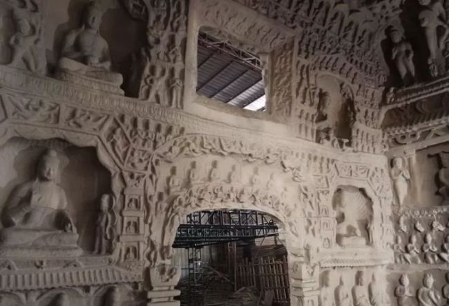 The undated photo shows the world's largest movable grotto printed by 3D technology. [Photo: sohu.com]