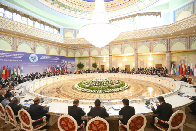 The 17th meeting of the SCO Council of Heads of Government is held in Tajik capital Dushanbe on Friday, October 12, 2018. [Photo: gov.cn]