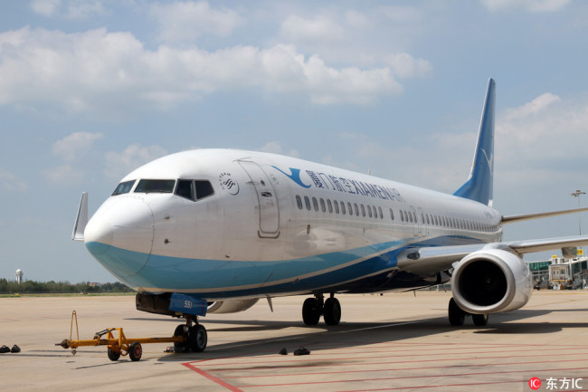 A Boeing 737 jet plane of Xiamen Airlines.[File Photo: IC]