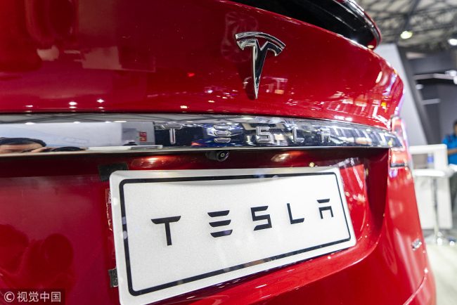 US electric car maker Tesla [File photo: VCG]