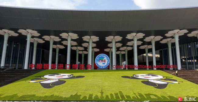 The specialized court built for the upcoming 2018 China International Import Expo (CIIE) is going to be completed in Shanghai, China, 8 October 2018. [File Photo:IC]