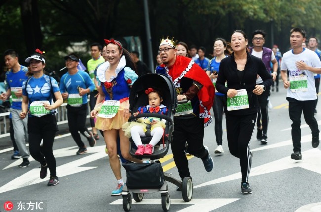 杭州马拉松欢乐开跑 2018 Hangzhou International Marathon officially opens