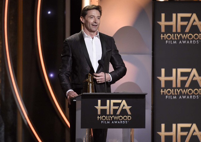 Hugh Jackman accepts the Hollywood actor award for "The Front Runner" at the Hollywood Film Awards on Sunday, Nov. 4, 2018, at the Beverly Hilton Hotel in Beverly Hills, Calif. [Photo: AP]