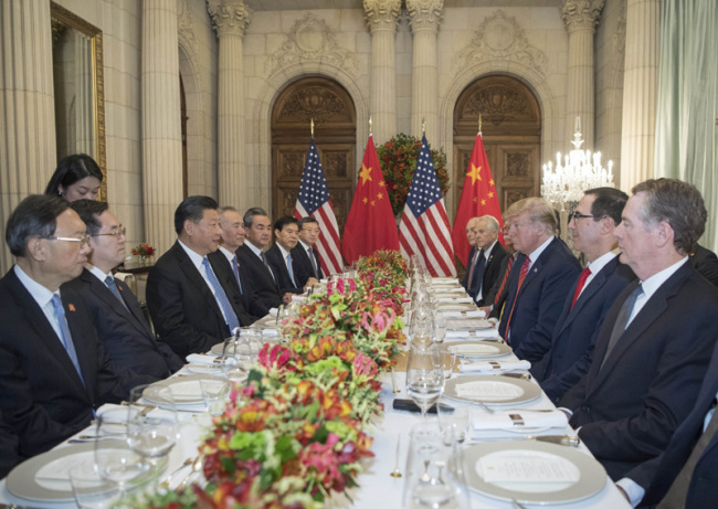 Chinese President Xi Jinping at a dinner with his U.S. counterpart Donald Trump [Photo: Xinhua]