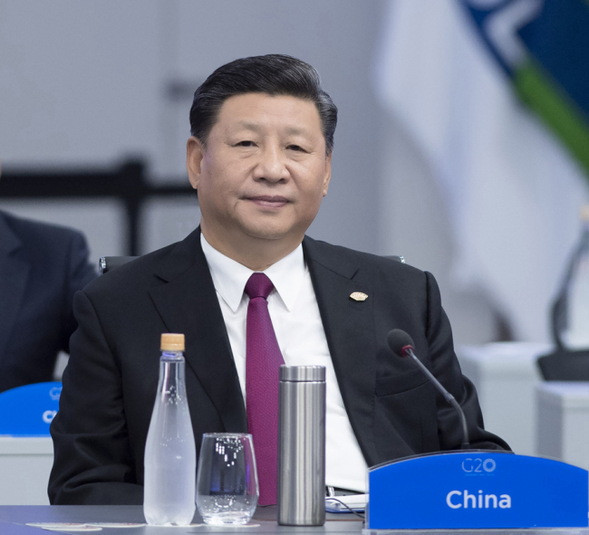 Chinese President Xi Jinping attends the 13th G20 summit in Buenos Aires, Argentina, Nov. 30, 2018. [Photo: Xinhua/Li Tao]