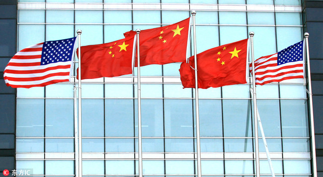 National flags of China and the U.S. [File photo: IC]