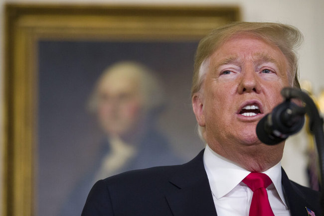 President Donald Trump speaks about the partial government shutdown, immigration and border security in the Diplomatic Reception Room of the White House, in Washington, Saturday, Jan. 19, 2019. [Photo: AP/Alex Brandon]