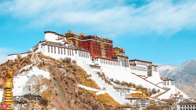 The Potala Palace in Lhasa, Tibet on January 1, 2019. [File photo: IC]