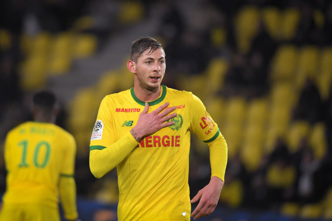 Emiliano Sala gestures during the French L1 football match Nantes vs Montpellier at the La Beaujoire stadium in Nantes, western France, on January 8, 2019. [File Photo: AFP/LOIC VENANCE]