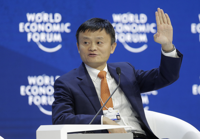 Alibaba founder Jack Ma speaks during the annual meeting of the World Economic Forum in Davos, Switzerland, Wednesday, Jan. 24, 2018. [Photo: AP/Markus Schreiber]