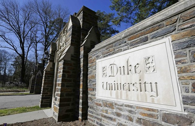 Photo of the entrance to the main Duke University campus in Durham, N.C. [Photo: AP]