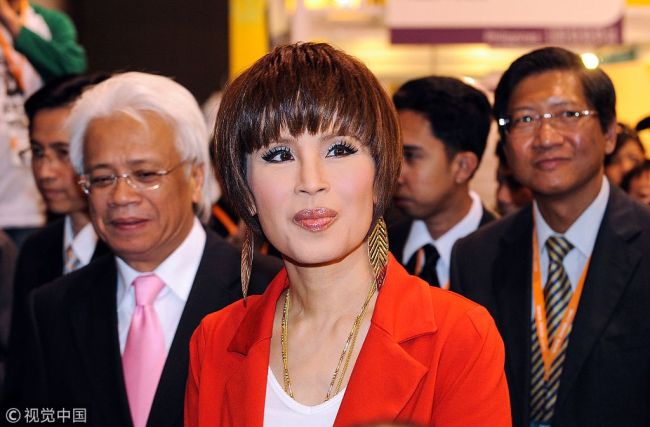 This picture taken on March 24, 2010 shows Thai Princess Ubolratana Mahidol visiting the Thailand pavilion at the Hong Kong Entertainment Expo. [File Photo: VCG]