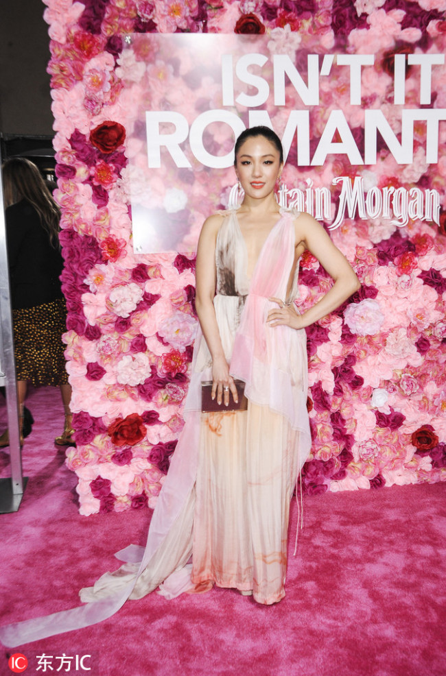 Constance Wu at the Film Premiere of “Isnt it Romantic”in Los Angeles, California, United States on 12 Feb 2019. [Photo：IC]