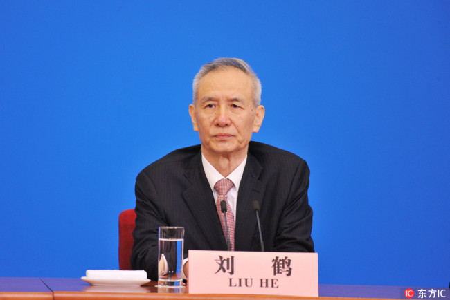 File photo of Vice Premier Liu He. [Photo: IC] 