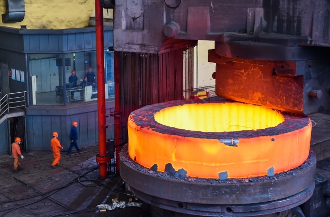 A forging workshop of CITIC Heavy Industries Co. Ltd. in Luoyang City, Henan province, January 24, 2019. [File Photo: IC]