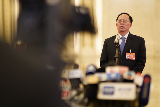  Gou Zhongwen, the minister for the General Administration of Sport. [Photo: China Plus]