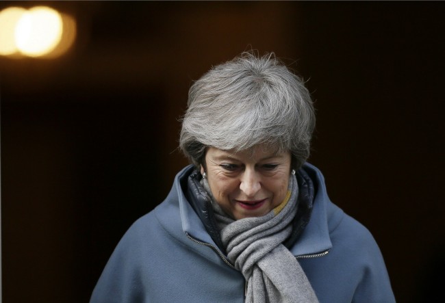 Britain's Prime Minister Theresa May leaves 10 Downing street in London, Thursday, March 14, 2019. [File photo: AP]